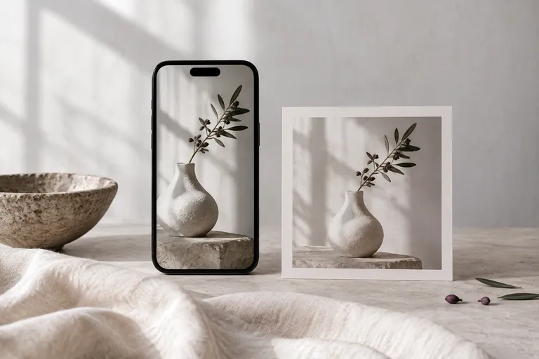 A product campaign shown in mobile and print formats.